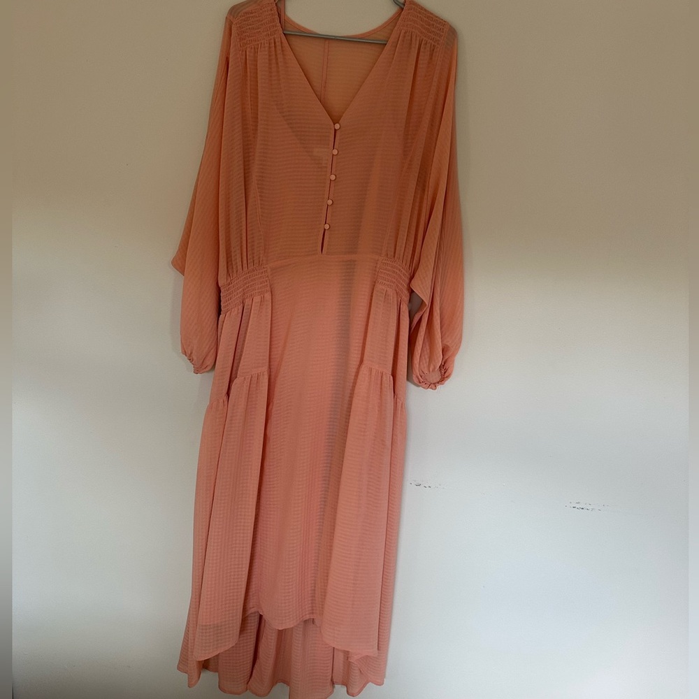 Peach Boho Maxi Dress
